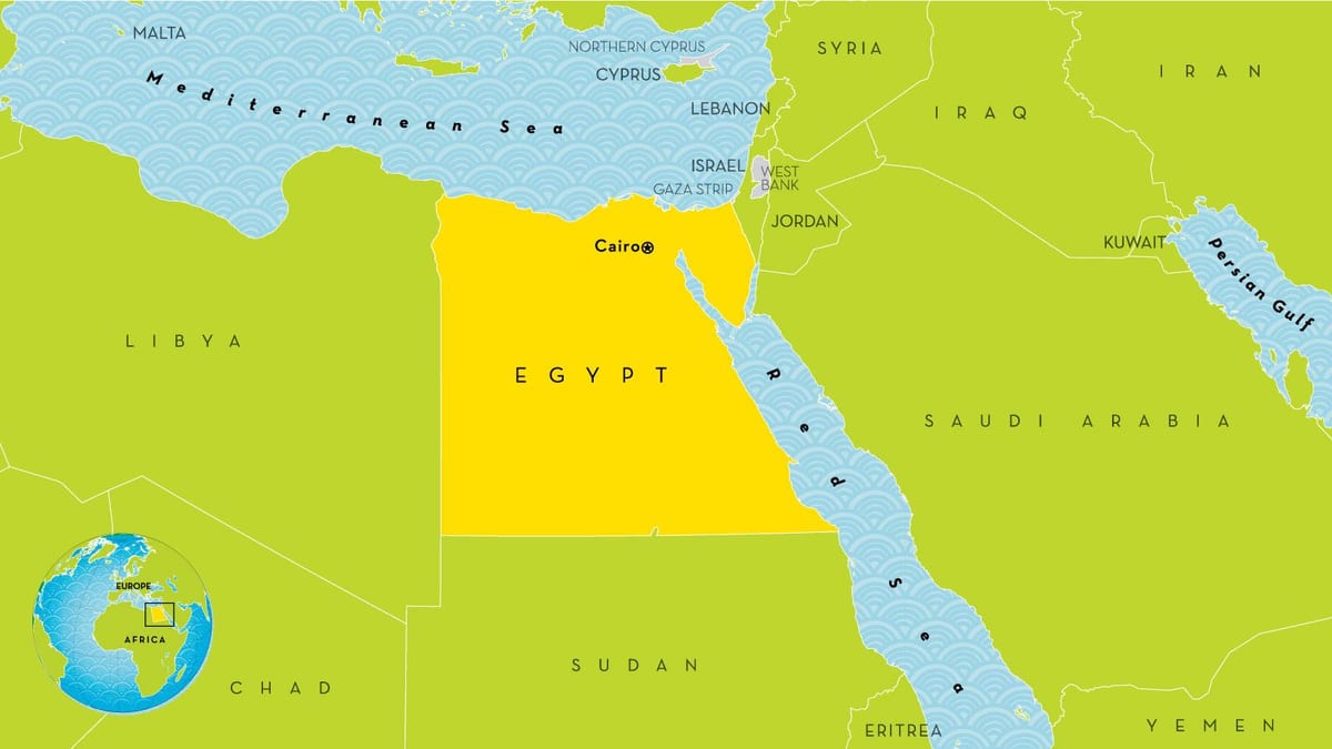 capitale de l'égypte carte