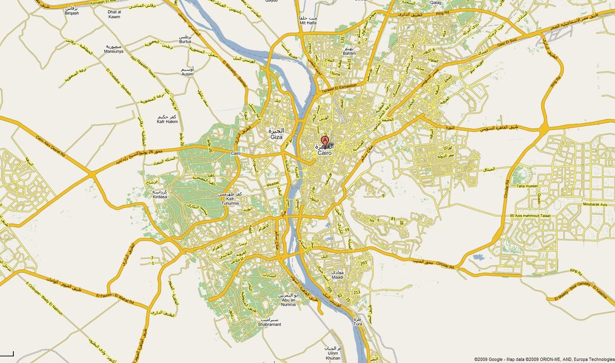 le caire carte de la ville