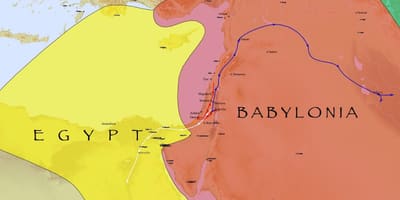 Carte de babylone, de l'egypte