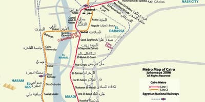 Le caire plan de métro de 2016